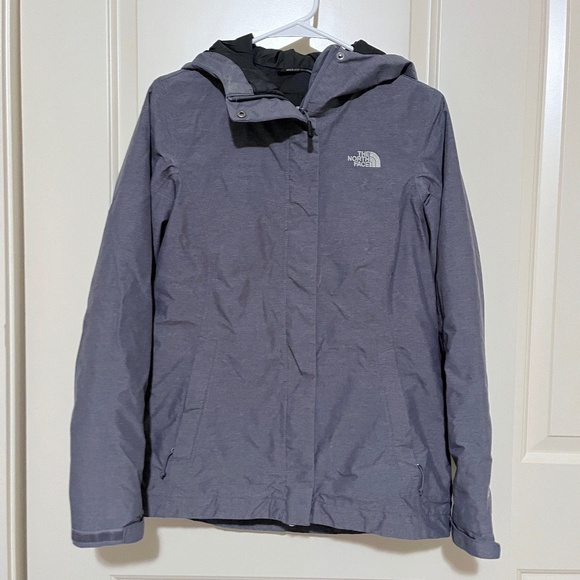 THE NORTH FACE  Insulated Hooded Gray Diamond Jacket Coat - Picture 1 of 7